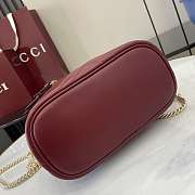 Gucci GG Marmont Mini Vanity Bag In Rosso Ancora Red Leather - 19×11.5x9cm - 6