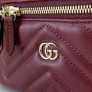 Gucci GG Marmont Mini Vanity Bag In Rosso Ancora Red Leather - 19×11.5x9cm - 2