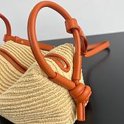 Bottega Veneta Loop Top Handle in Natural/ Burned Orange - 21x13x12cm - 3