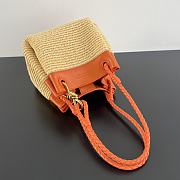 Bottega Veneta Small Parachute in Natural/ Burned Orange - 21x17x16.5cm - 6