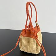 Bottega Veneta Small Parachute in Natural/ Burned Orange - 21x17x16.5cm - 2