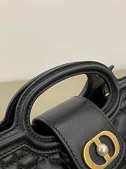 Dior Jolie Top Handle Mini Bag Black Cannage Lambskin - 18.5x8.5x13cm - 6