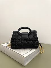 Dior Jolie Top Handle Mini Bag Black Cannage Lambskin - 18.5x8.5x13cm - 4