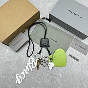 Balenciaga Le City Charm Heart in Black/Green - 2
