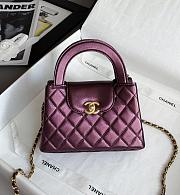 Chanel 23 Metallic Purple Kelly Bag - 13x19x7cm - 1