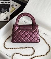 Chanel 23 Metallic Purple Kelly Bag - 13x19x7cm - 3