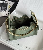 Chanel 25 Handbag Small Grained Calfskin & Gold Metal Green - 30x26x14cm - 6
