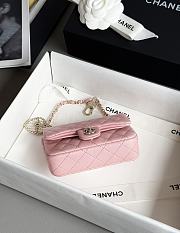 Chanel Classic Mini Bag With Hook Lambskin Pink - 19x11x7cm - 6