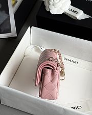 Chanel Classic Mini Bag With Hook Lambskin Pink - 19x11x7cm - 3