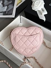 Chanel Mini Heart Bag Lambskin & Gold Tone Metal Light Pink - 12x13x5.5cm - 2
