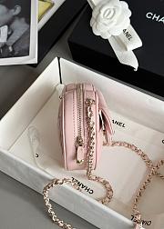 Chanel Mini Heart Bag Lambskin & Gold Tone Metal Light Pink - 12x13x5.5cm - 4