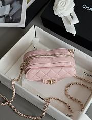 Chanel Mini Heart Bag Lambskin & Gold Tone Metal Light Pink - 12x13x5.5cm - 3