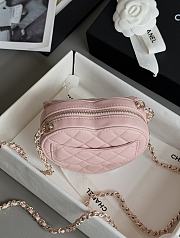 Chanel Mini Heart Bag Lambskin & Gold Tone Metal Light Pink - 12x13x5.5cm - 5