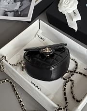 Chanel Mini Heart Bag Lambskin & Gold Tone Metal Black - 12x13x5.5cm - 6