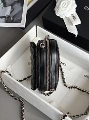 Chanel Mini Heart Bag Lambskin & Gold Tone Metal Black - 12x13x5.5cm - 4