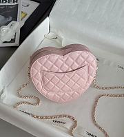 Chanel Heart Bag Lambskin & Gold Tone Metal Light Pink - 18x19x5cm - 2