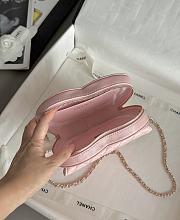 Chanel Heart Bag Lambskin & Gold Tone Metal Light Pink - 18x19x5cm - 3