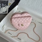 Chanel Heart Bag Lambskin & Gold Tone Metal Light Pink - 18x19x5cm - 4