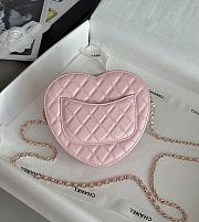 Chanel Heart Bag Lambskin & Gold Tone Metal Light Pink - 18x19x5cm - 6