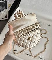 Chanel Heart Bag Lambskin & Gold Tone Metal Gold - 18x19x5cm - 6