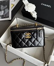 Chanel Small Vanity With Chain Black - 17x8x9.5cm - 1
