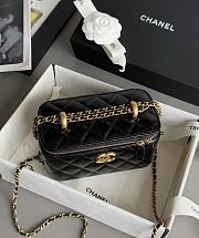 Chanel Small Vanity With Chain Black - 17x8x9.5cm - 3