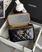 Chanel Small Vanity With Chain Black - 17x8x9.5cm - 4