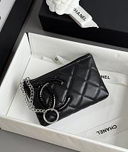 Chanel Quilted Calfskin Cambon Key Pouch Black - 13x8cm - 5