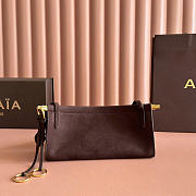 Alaia Le Click Shoulder Bag Le Click East West Small Bag In Nubuck Brown - 25x12.5x7cm - 2