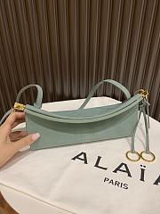 Alaia Le Click East West Medium Bag In Nubuck Sage - 30x14x9cm - 3