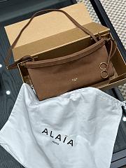 Alaia Le Click East West Medium Bag In Nubuck Umber - 30x14x9cm - 2