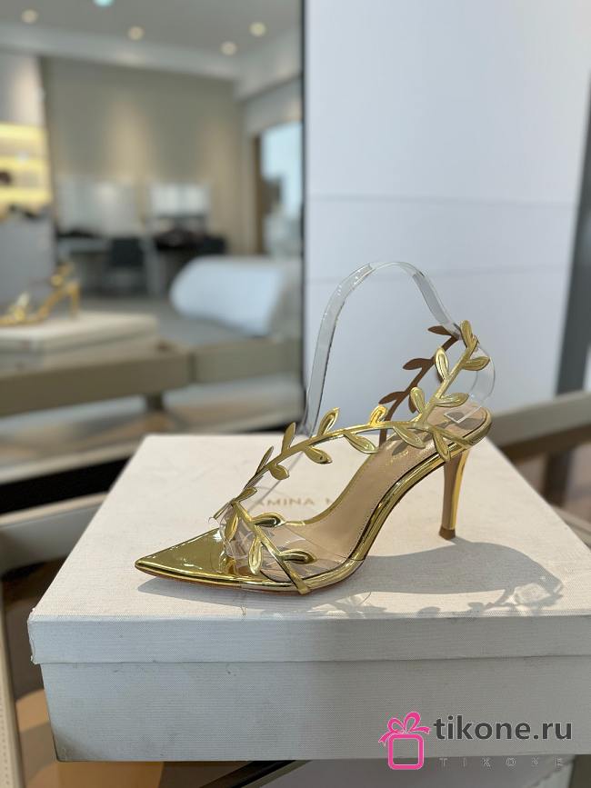 Gianvito Rossi Sandals Flavia Gold Shiny Calf 105mm - 1