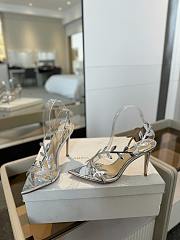 Gianvito Rossi Sandals Flavia Silver Shiny Calf 105mm - 2