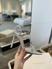 Gianvito Rossi Sandals Flavia Silver Shiny Calf 105mm - 4