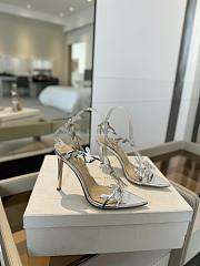 Gianvito Rossi Sandals Flavia Silver Shiny Calf 105mm - 1