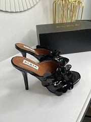 Alaia Confetti Leather Mules In Black  - 5