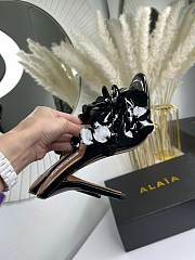 Alaia Confetti Leather Mules In Black  - 3