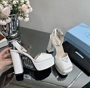 Prada Pantent Platform Sandals Black/ White 115mm - 3