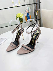Tom Ford Padlock Leather Sandals Nude 10.5cm - 6