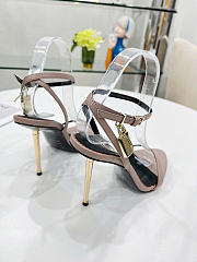 Tom Ford Padlock Leather Sandals Nude 10.5cm - 5