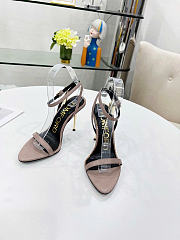 Tom Ford Padlock Leather Sandals Nude 10.5cm - 4