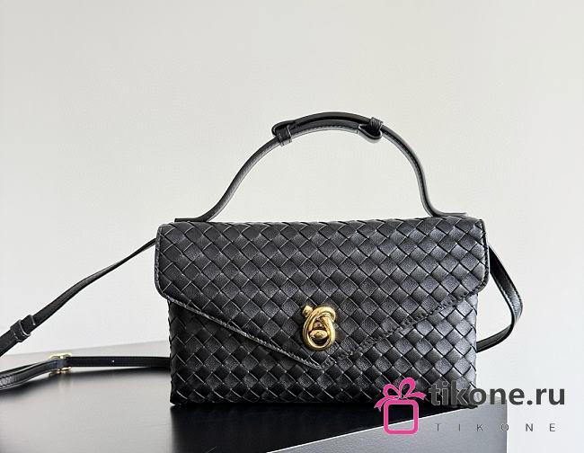 Bottega Veneta Knot Lock Black - 25x16x5.5cm - 1