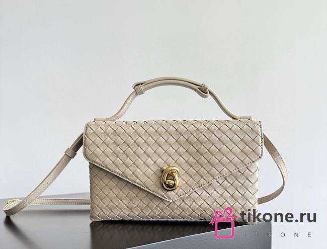 Bottega Veneta Knot Lock Beige - 25x16x5.5cm - 1