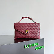 Bottega Veneta Knot Lock Burgundy - 25x16x5.5cm - 6