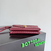 Bottega Veneta Knot Lock Burgundy - 25x16x5.5cm - 5