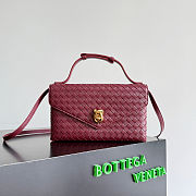 Bottega Veneta Knot Lock Burgundy - 25x16x5.5cm - 4