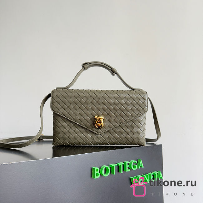 Bottega Veneta Knot Lock Khaki - 25x16x5.5cm - 1