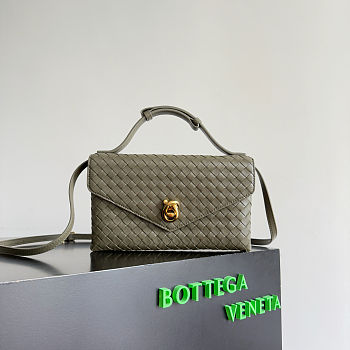 Bottega Veneta Knot Lock Khaki - 25x16x5.5cm