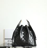 Chanel 25 Medium Handbag Shiny Crumpled Calfskin Gold Tone & Ruthenium Finish Metal Black - 40x30x15cm - 5