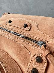 Balenciaga Le City Bag Meidum in Camel Suede Calfskin Brass Hardware - 38x24x13cm - 5